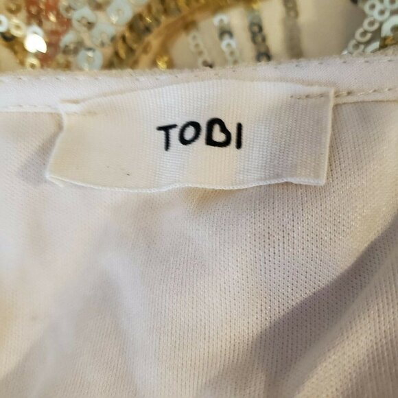 Tobi Womens Medium Gatsby Skirt Sequin Mini - Picture 6 of 6